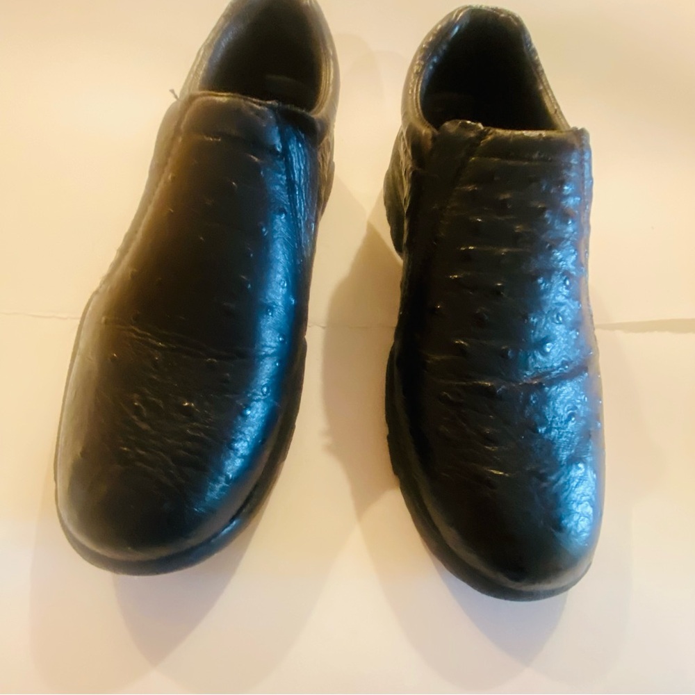 Roper Men's Black Ostrich style Leather Shoes